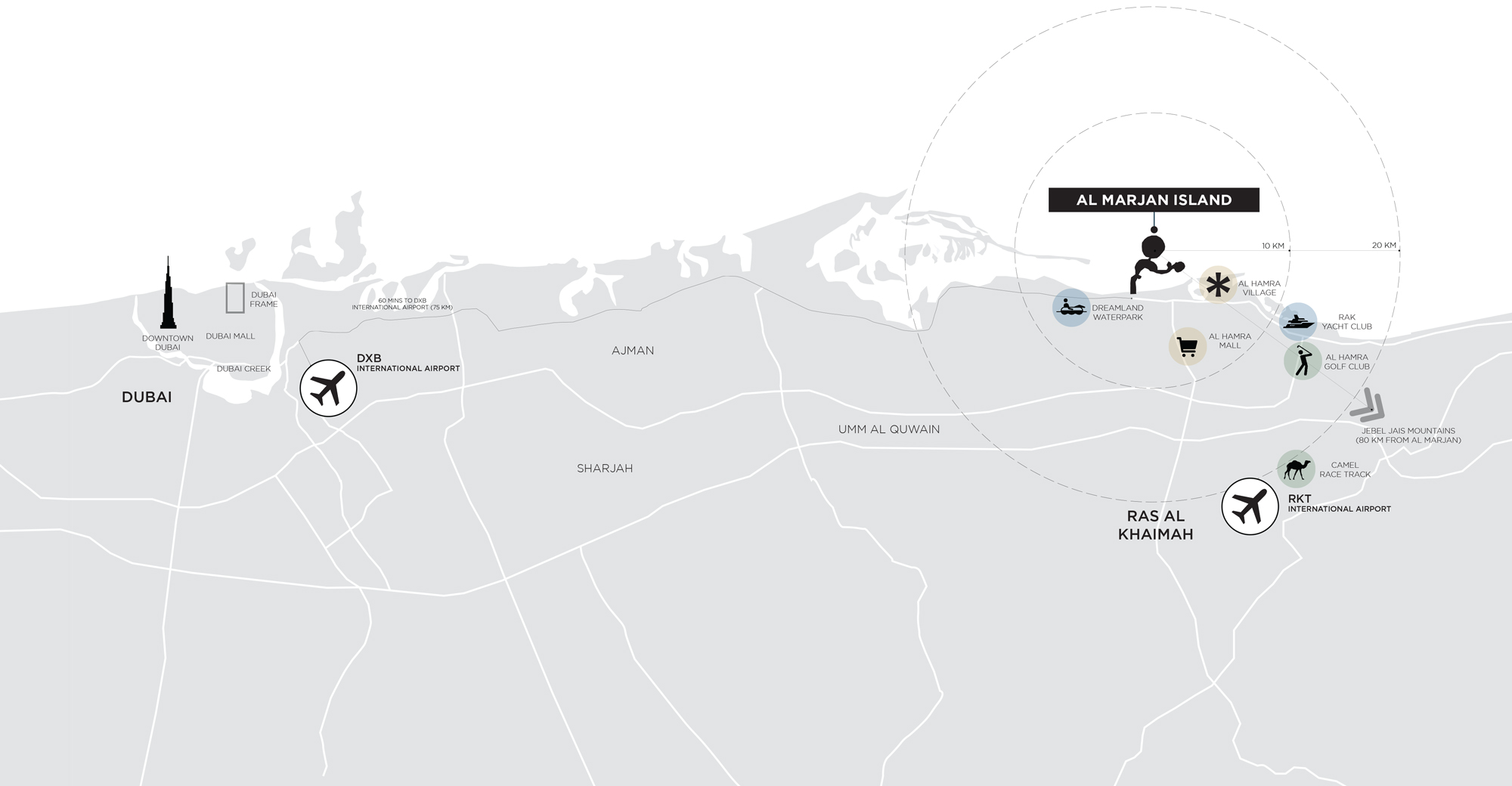 Location map- Al Marjan island