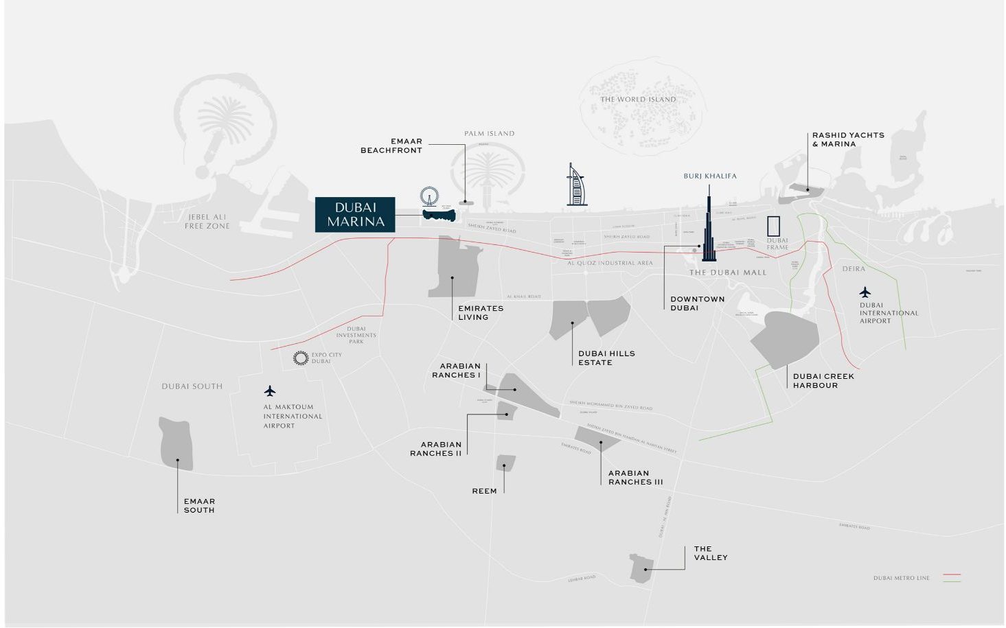 Location Map Dubai Marina