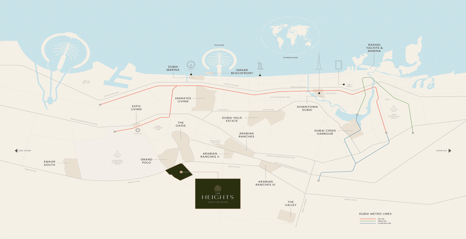 The Heights location Map by Emaar